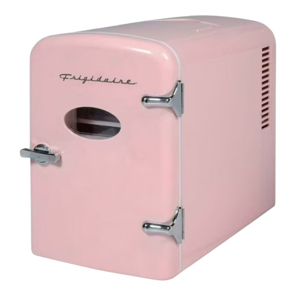 Frigidaire 5 Liter Mini Personal Fridge Refrigerator Pink Skincare 9 Can Snacks